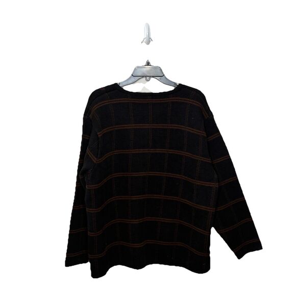 Classic Elements Black Brown Pink Floral Heavy Cardigan Sweater Size 1X womens - Picture 4 of 5